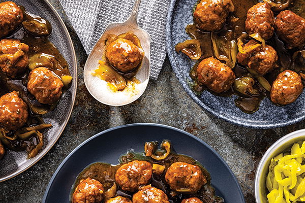 Slow Cooker Ranch-Pepperoncini Meatballs